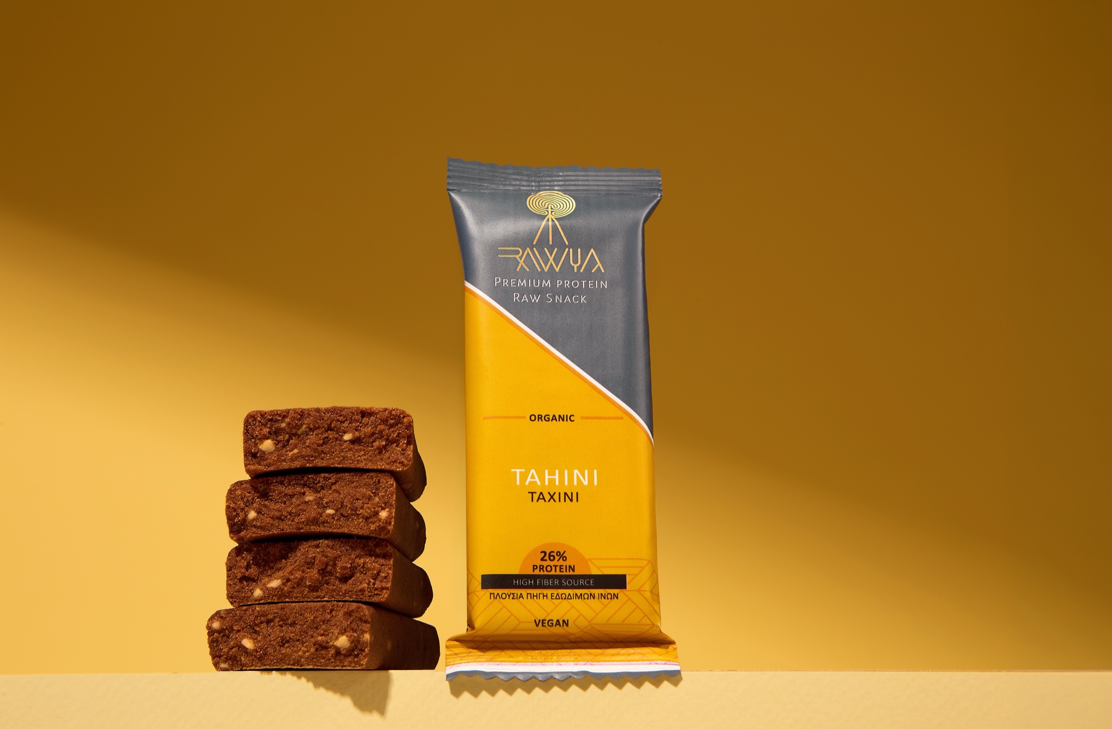 Rawyal tahini and snack packaged food photography